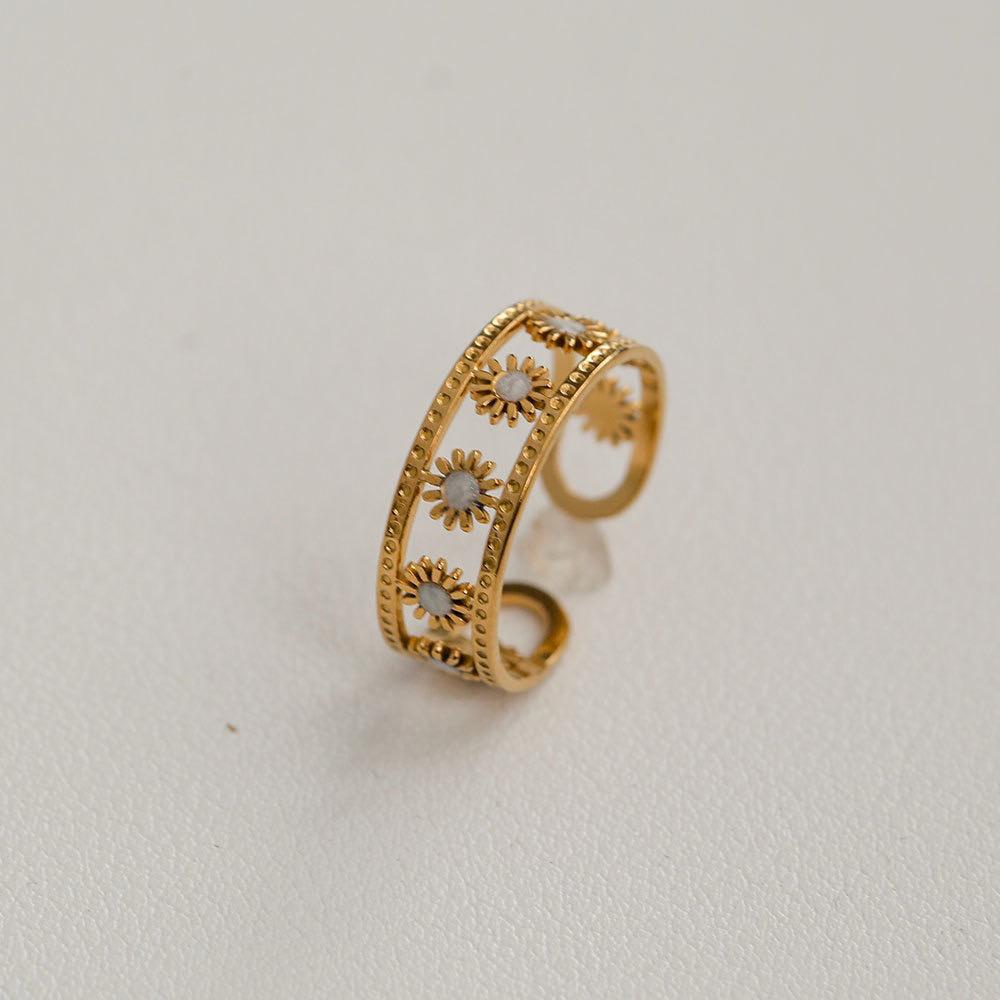 Golden Bloom Band Ring