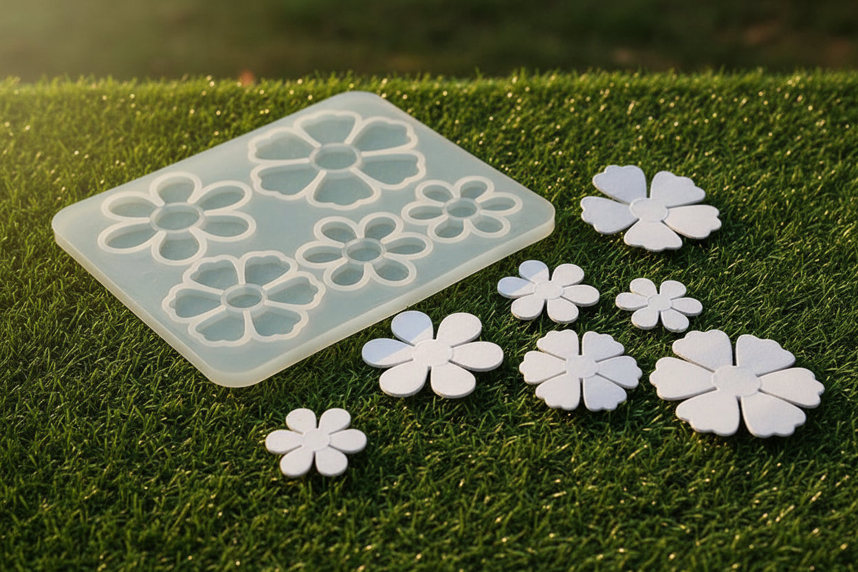 5 Cavity Flower Mould