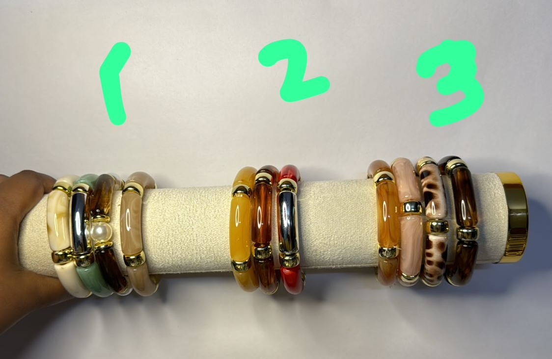 Resin bangle stacks