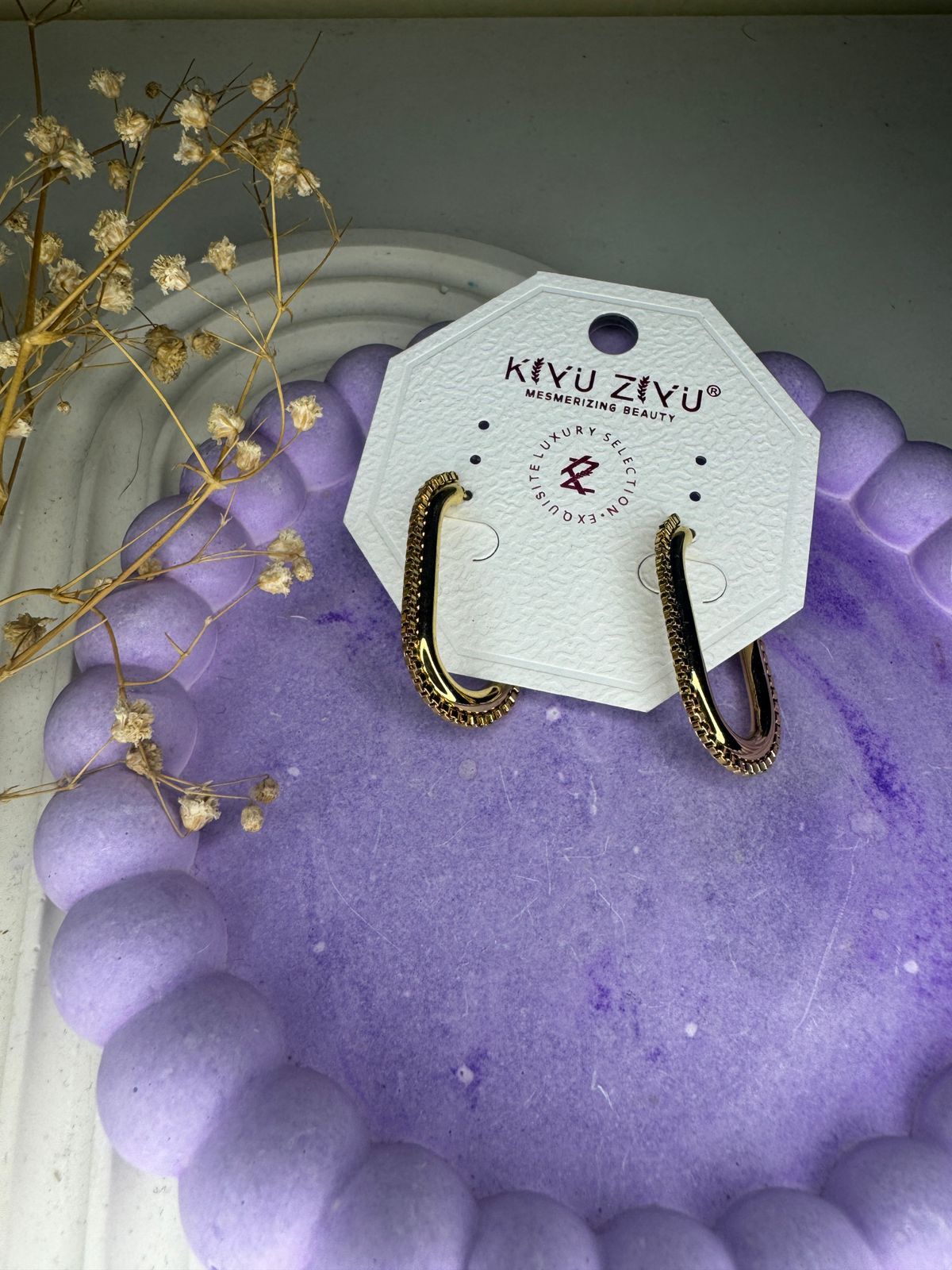 Vintage Edge Oval Earrings