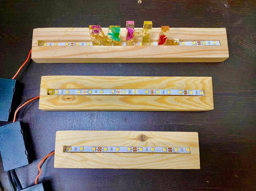 Wooden LED Stand