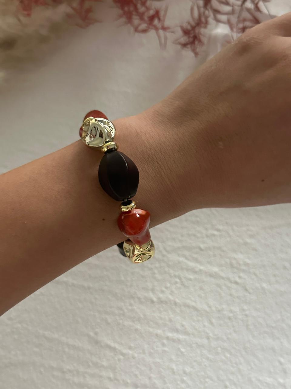 Golden terra resin bangles