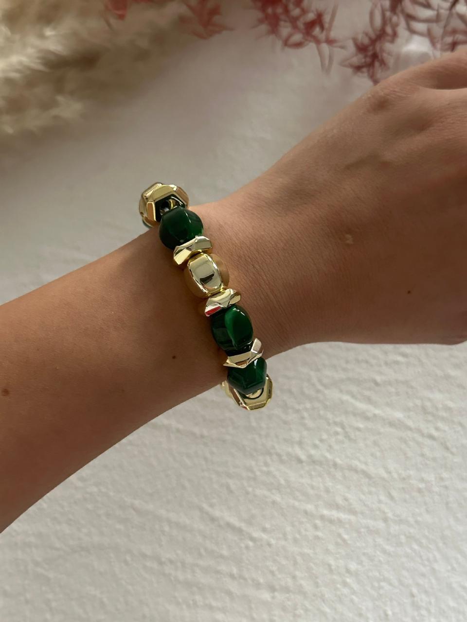 Golden terra resin bangles