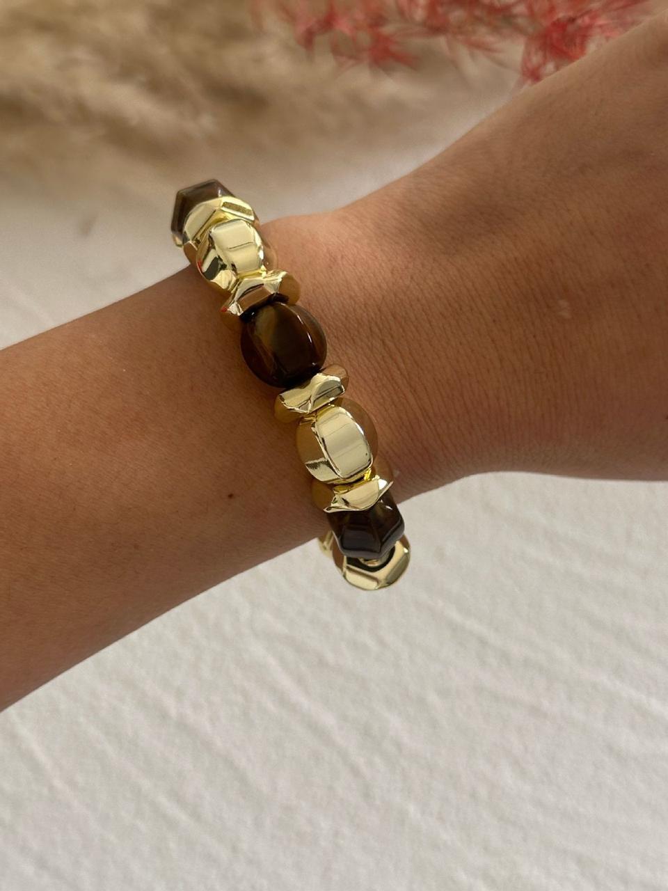 Golden terra resin bangles