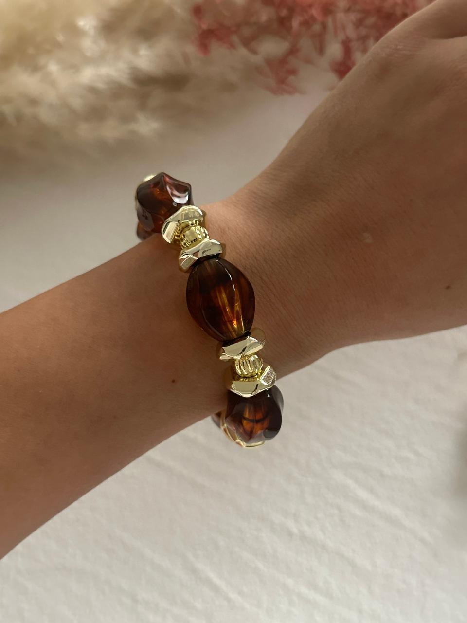 Golden terra resin bangles
