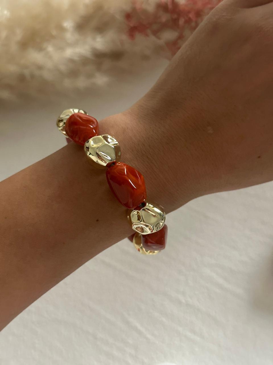 Golden terra resin bangles