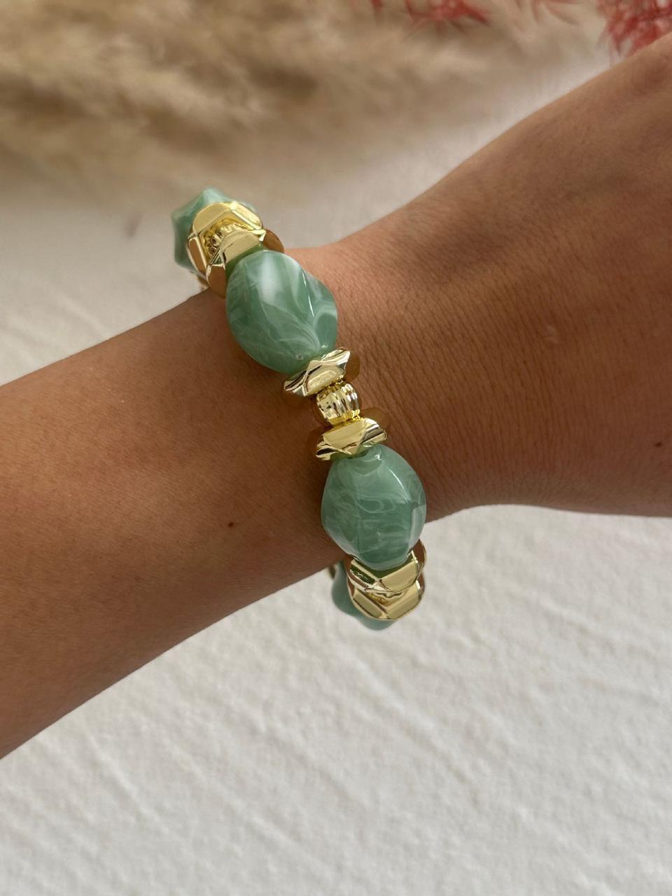 Golden terra resin bangles