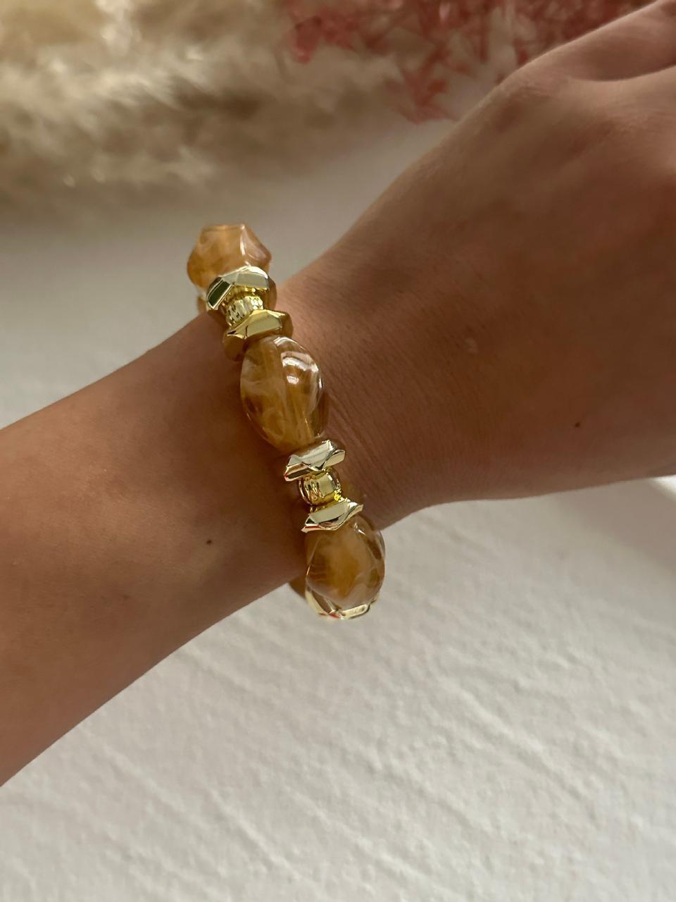 Golden terra resin bangles