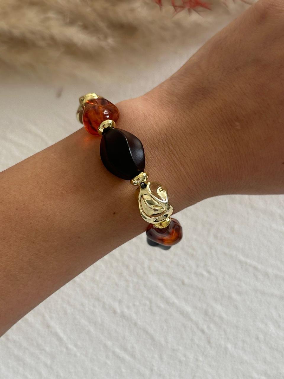 Golden terra resin bangles