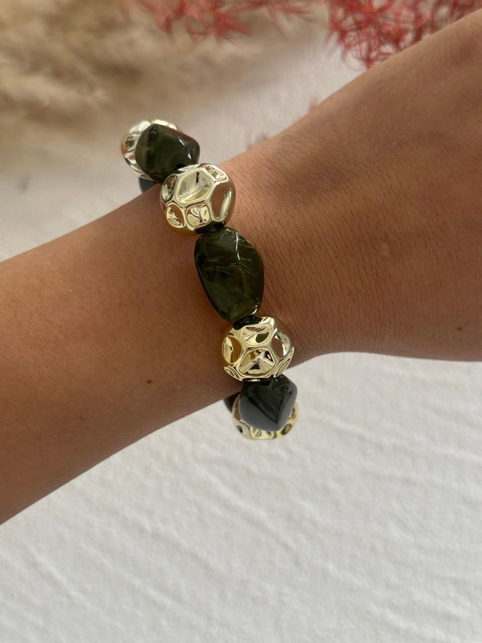 Golden terra resin bangles