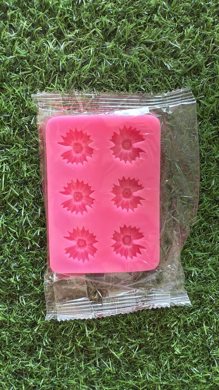 6 cavity flower pink Mould