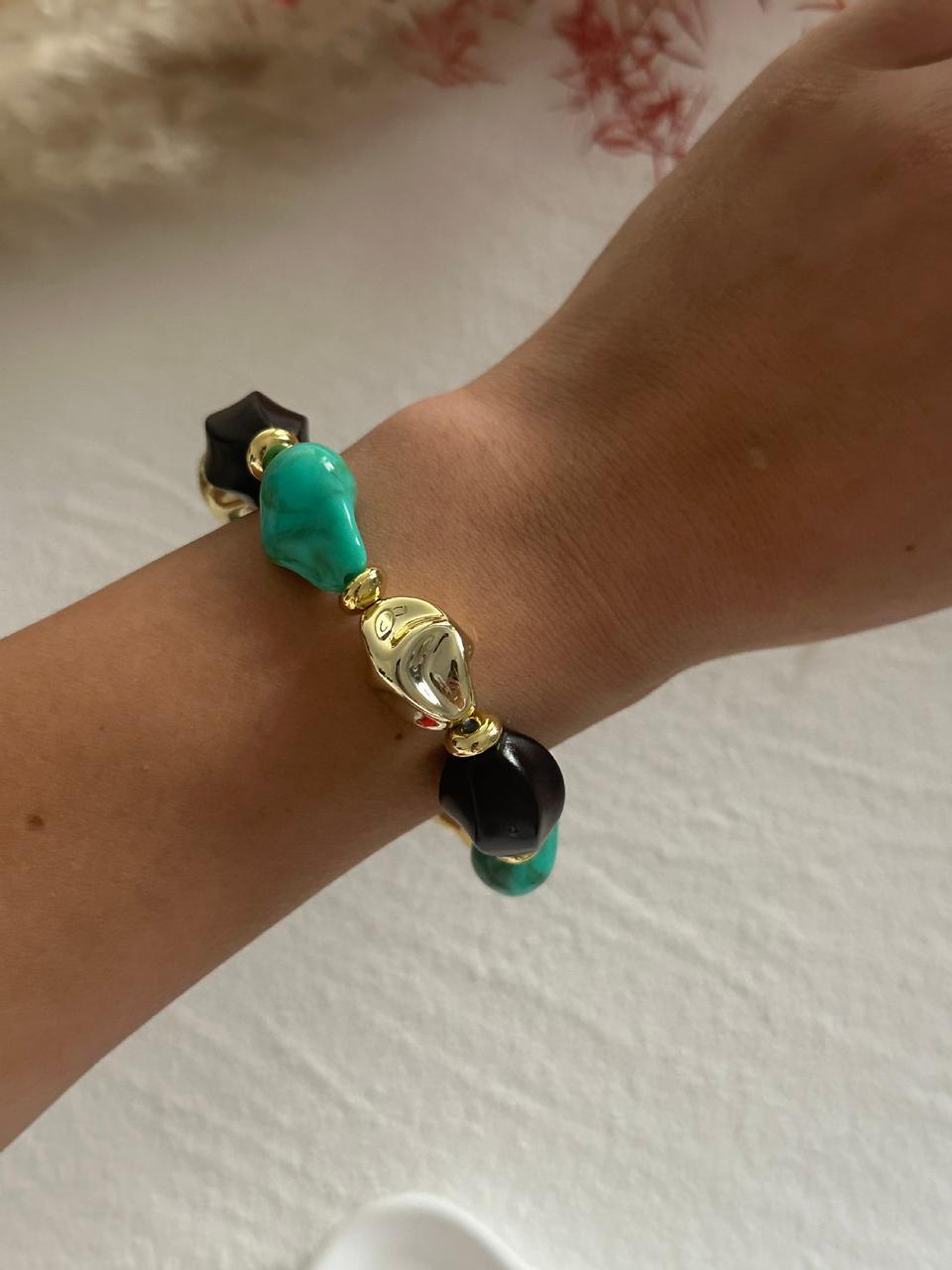 Golden terra resin bangles