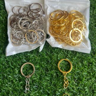 Keychain rings with connector