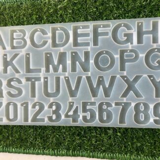Alphabet Keychain Mould with Hole (front pouring)