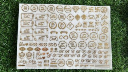 Joy Art Rakhi Metallic Sticker Sheet 6