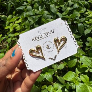 Liquid Gold Heart Studs