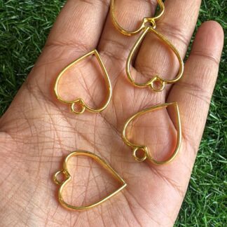 Medium Heart Bezel - Gold (Pack Of 5)