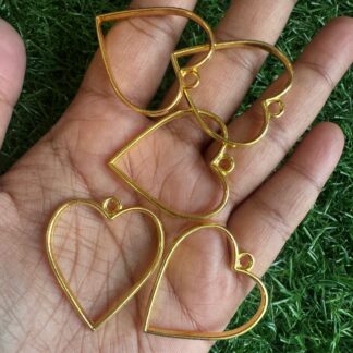 Heart Bezel - Gold (Pack Of 5)