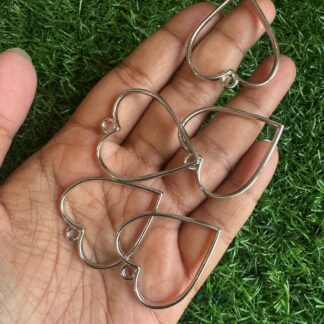 Heart Bezel - Silver (Pack Of 5)