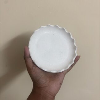 Round agate trinket tray