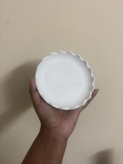 Round agate trinket tray