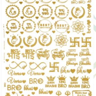 Joy Art Rakhi Metallic Sticker Sheet 9 - A6