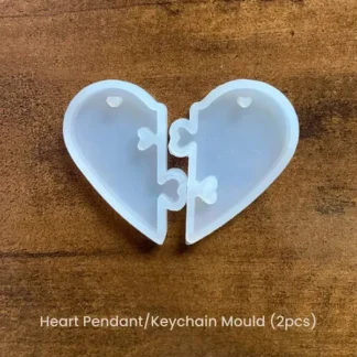 2 Pc Heart Pendant/Keychain Mould