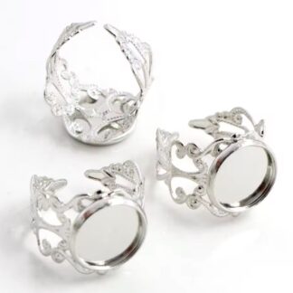 Silver big ring bezel