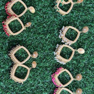Diamond Jhumka Bezel Gold